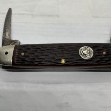 ULSTER 4BLADE BOY-SCOUT KNIFE DARK BROWN HANDLES 