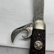 ULSTER 4BLADE BOY-SCOUT KNIFE DARK BROWN HANDLES 