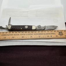 ULSTER 4BLADE BOY-SCOUT KNIFE DARK BROWN HANDLES 