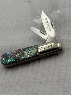 Winchester Trade Mark USA 2 Blade Abalone 28020 AB Barlow Pocket 24