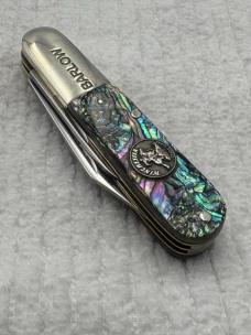 Winchester Trade Mark USA 2 Blade Abalone 28020 AB Barlow Pocket (24)