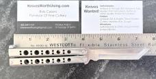 Vintage Pacific Cutlery Corp Balisong Butterfly Knife, Model 11 Tanto Blade, Used