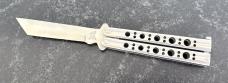 Vintage Pacific Cutlery Corp Balisong Butterfly Knife, Model 11 Tanto Blade, Used