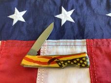 Case xx 1984 Medium Lockback (mdl# 059L SS) w/ American Flag & Eagle Soaring Synthetic Handles -NOS