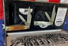 Vintage The Wilderness Smokey Mountain Knife Works GunStock Knife Set -NOS