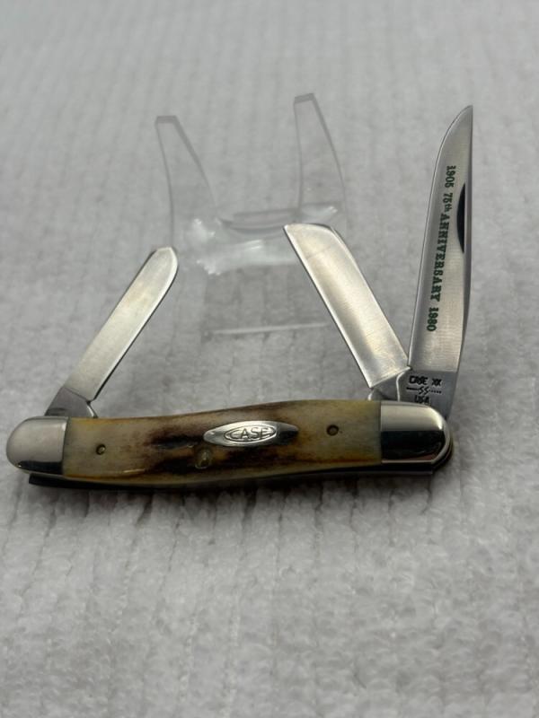 Case XX USA 1980 10 Dot 75th Anniversary 5318HPSSP 3 Blade Stag Stockman (132) Case XX USA 1980 10 Dot 75th Anniversary 5318HPSSP 3 Blade Stag Stockman (132)
