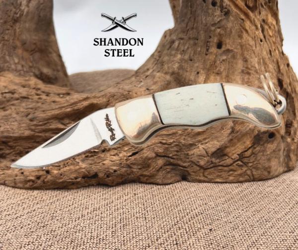 Rough Rider Miniature Folder White Bone Handle Stainless Folding Clip Knife 166 Rough Rider Miniature Folder White Bone Handle Stainless Folding Clip Knife 166