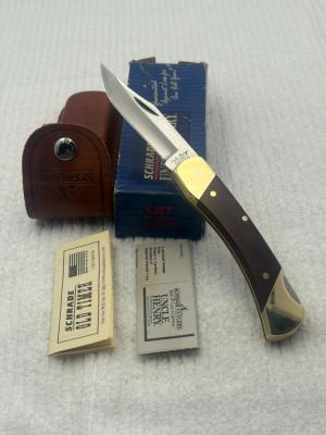 Schrade USA LB7 Bear Paw Uncle Henry 1 Blade Lock Back Folding Knife With Sheath