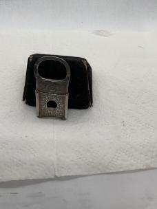 STERLING SILVER VICTORIAN CIGAR CUTTER SLIDING  HAND ENGRAVED 