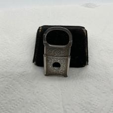 STERLING SILVER VICTORIAN CIGAR CUTTER SLIDING  HAND ENGRAVED 