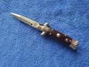 4.5'' SKM Swivel Bolster Mini Stiletto Bayonet Blade Rosewood