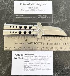 Custom Armand Palacio Mini Balisong Butterfly Knife, Unused