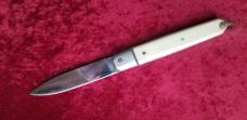 Vintage French Large Bone Coffin Leverlock 