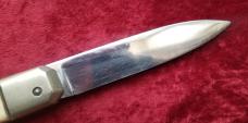 Vintage French Large Bone Coffin Leverlock 