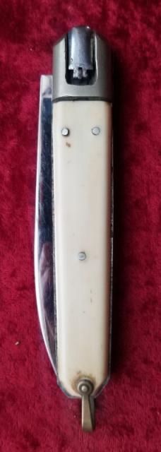Vintage French Large Bone Coffin Leverlock 