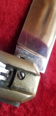 Vintage French Large Bone Coffin Leverlock 