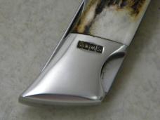 I*XL Schrade Wostenholm Sheffield England Stag SW 1 Lockback Knife & Pouch NIB