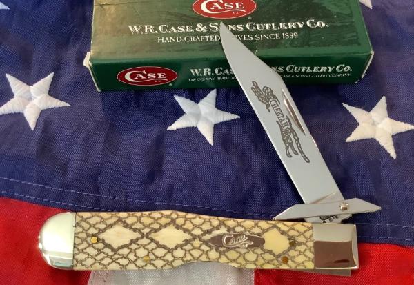 2004 Case xx (Mdl# 6111 1/2) Cheetah w/ Great Rattlesnake Bone Handles -NOS 2004 Case xx (Mdl# 6111 1/2) Cheetah w/ Great Rattlesnake Bone Handles -NOS