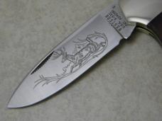 Western USA S-532 Wood 1979 Westlock Lockback Knife New w/Leather Pouch