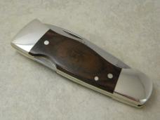 Western USA S-532 Wood 1979 Westlock Lockback Knife New w/Leather Pouch