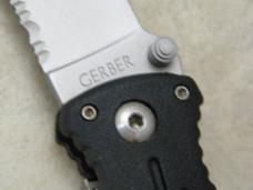 Gerber USA Applegate-Fairbairn Partially Serrated Combat Folder Knife in Nylon Pouch