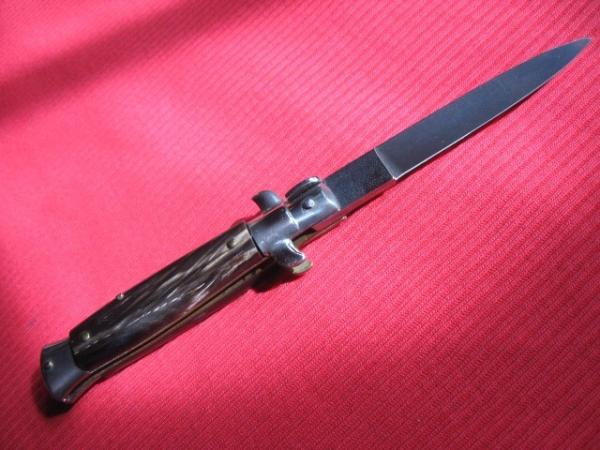 Oreste Dibon Italian 16cm. Horn STILETTO Switchblade Knife - Unused Old Stock Oreste Dibon Italian 16cm. Horn STILETTO Switchblade Knife - Unused Old Stock