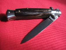 Oreste Dibon Italian 16cm. Horn STILETTO Switchblade Knife - Unused Old Stock