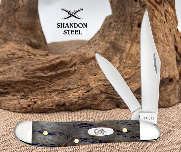 Case XX™ Peanut Blue Curly Oak Wood 47495 Stainless Pocket Knife Case XX™ Peanut Blue Curly Oak Wood 47495 Stainless Pocket Knife