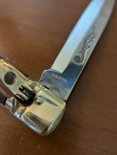 NOS BRASS AND PALISADER WOOD BIRDHEAD MANIAGO ITALY AUTOMATIC 
