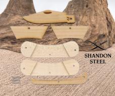 JJ's Knife Kit For One Wooden Canoe Folding Knife American-Hardwood Construction