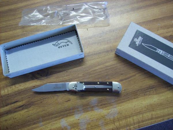 Hubertus Knife Solingen, Germany Small 08 Exotic Rare Green Micarta 5 3/4 " Open Lilyput NIB
