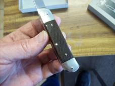 Hubertus Knife Solingen, Germany Small 08 Exotic Rare Green Micarta 5 3/4 " Open Lilyput NIB