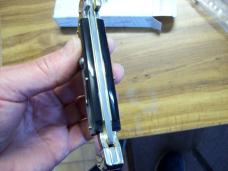 A. G. A. Campolin Maniago, Italy Maltese Cross Bayonet 9 Incher Lockback W/Brazilian Horn UNUSED!