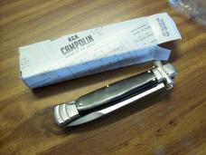 A. G. A. Campolin Maniago, Italy Maltese Cross Bayonet 9 Incher Lockback W/Brazilian Horn UNUSED!