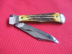 Vintage JAEGER BROS. Stag AERIAL Switchblade Knife
