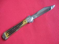 Vintage JAEGER BROS. Stag AERIAL Switchblade Knife