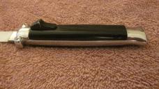 Vintage 21cm Italian Etched OTF DA Black metal button automatic