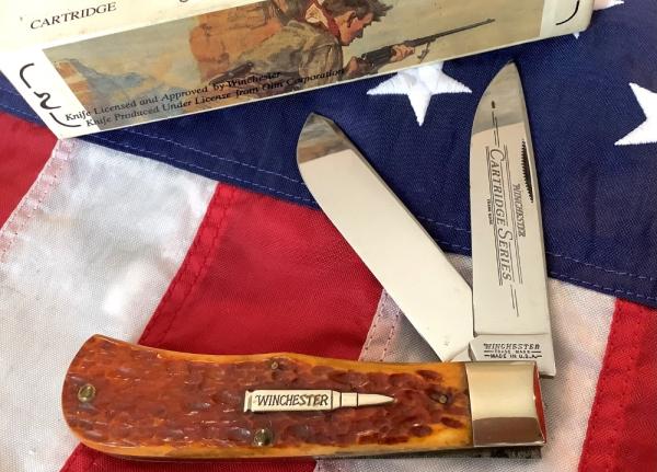 1993 Winchester Large Mountain Man Trapper (Mdl# 29103) Cartridge Series w/ Super Bone Handles -NOS 1993 Winchester Large Mountain Man Trapper (Mdl# 29103) Cartridge Series w/ Super Bone Handles -NOS