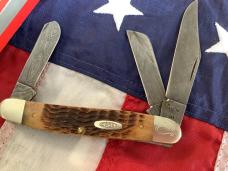 1999 Case xx Stockman w/ Brown Jigged Bone Handles (mdl# ROG6347 D) w/ Damascus Blades -NOS