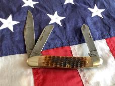 1999 Case xx Stockman w/ Brown Jigged Bone Handles (mdl# ROG6347 D) w/ Damascus Blades -NOS