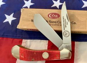 NKCA, 1999/2000 Case xx Large Saddlehorne w/ Bright Red Jigged Bone Handles (mdl# 62100 SS) -NOS