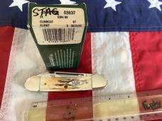 2004 Gunboat Canoe (Mdl# 5394 SS) w/ Great Burnt Stag Handles. NOS in Orig box Minty