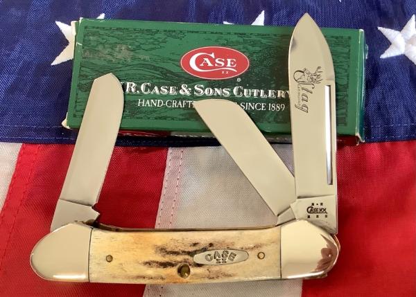 2004 Gunboat Canoe (Mdl# 5394 SS) w/ Great Burnt Stag Handles. NOS in Orig box Minty 2004 Gunboat Canoe (Mdl# 5394 SS) w/ Great Burnt Stag Handles. NOS in Orig box Minty