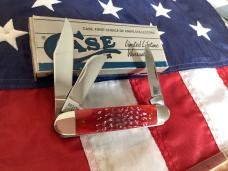 Case xx 1989 Centennial Cattle Knife (Mdl# R6345 1/2 SS) Bright Red Bone Handles -NOS