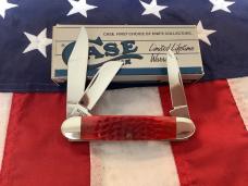 Case xx 1989 Centennial Cattle Knife (Mdl# R6345 1/2 SS) Bright Red Bone Handles -NOS