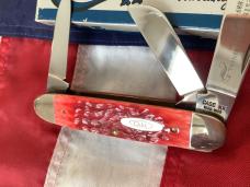 Case xx 1989 Centennial Cattle Knife (Mdl# R6345 1/2 SS) Bright Red Bone Handles -NOS