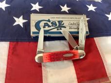 Case xx 1989 Centennial Cattle Knife (Mdl# R6345 1/2 SS) Bright Red Bone Handles -NOS