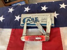 Case xx 1989 Centennial Cattle Knife (Mdl# R6345 1/2 SS) Bright Red Bone Handles -NOS