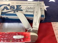 Case xx 1989 Centennial Cattle Knife (Mdl# R6345 1/2 SS) Bright Red Bone Handles -NOS