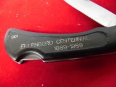 1989 VINTAGE AD KNIFE FOR THE 100 YEAR CELEBRATION OF ELLENBORO NC 001 OF 100 MADE